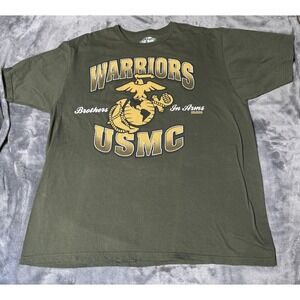 7.62 Design Shirt Mens 2XL Green USMC Warriors USA Brothers In Arms Graphic Tee‎